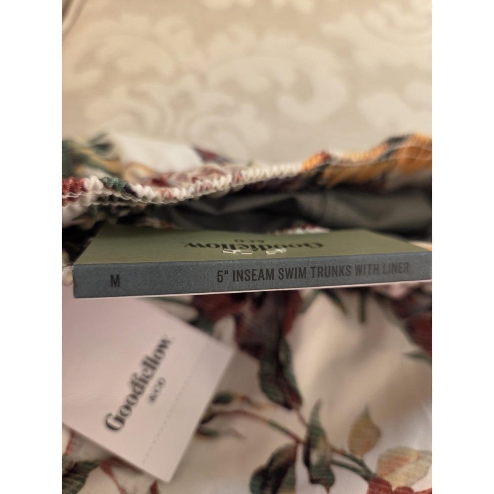 Goodfellow & Co Men's Floral 5" Swim Trunks With Liner Size M NEW! $30 - Picture 5 of 9